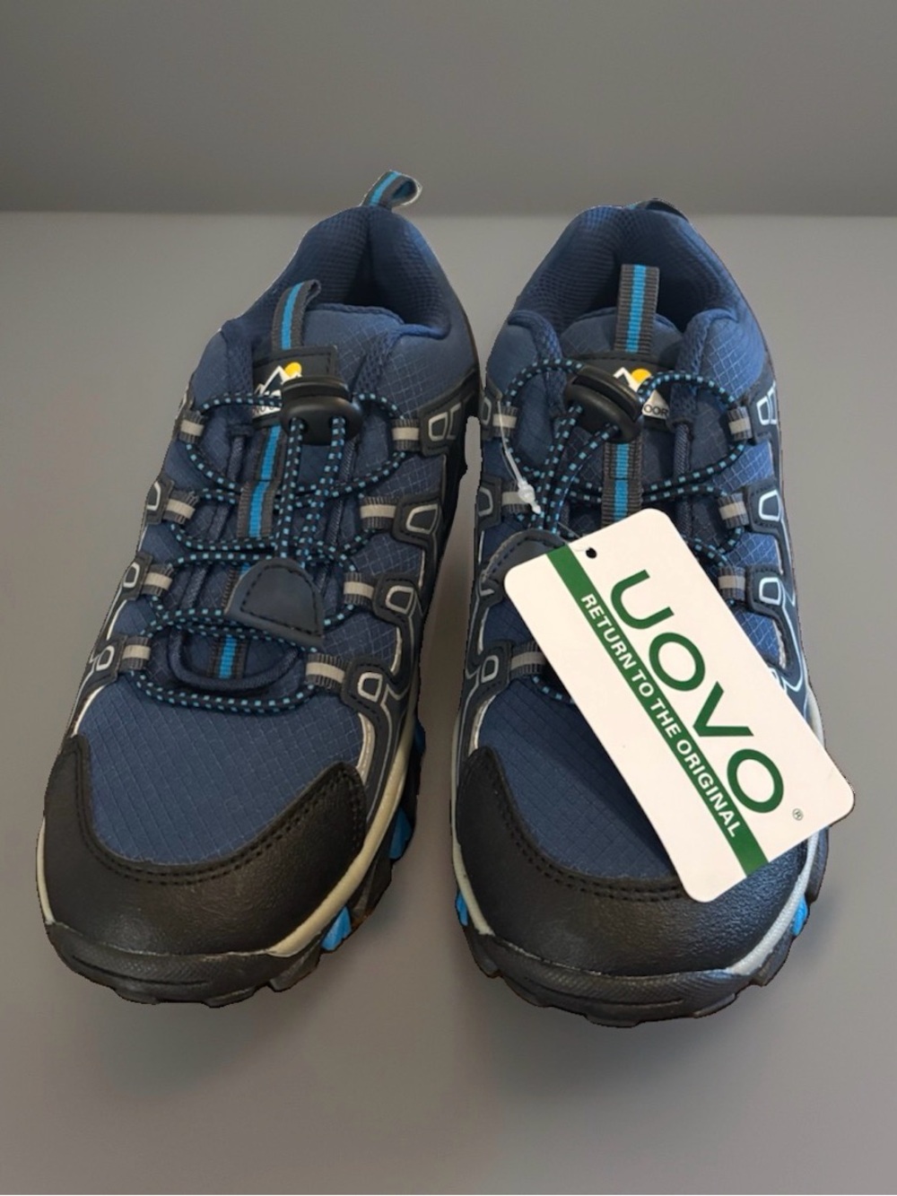 NWT UOVO Outdoor Kids Size 4 US Boys Shoes 36 UK Sneakers Blue No Tie Hiking